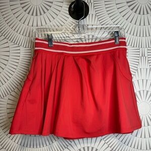FP Movement by Free People Red Athletic Skirt with Striped Waistband